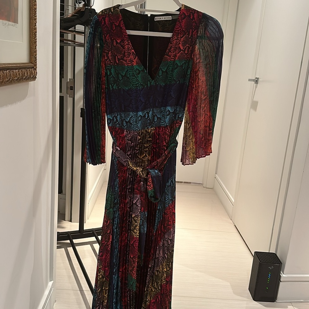 Alice And Olivia Size 2 Multi-Color Maxi Dress - image 4